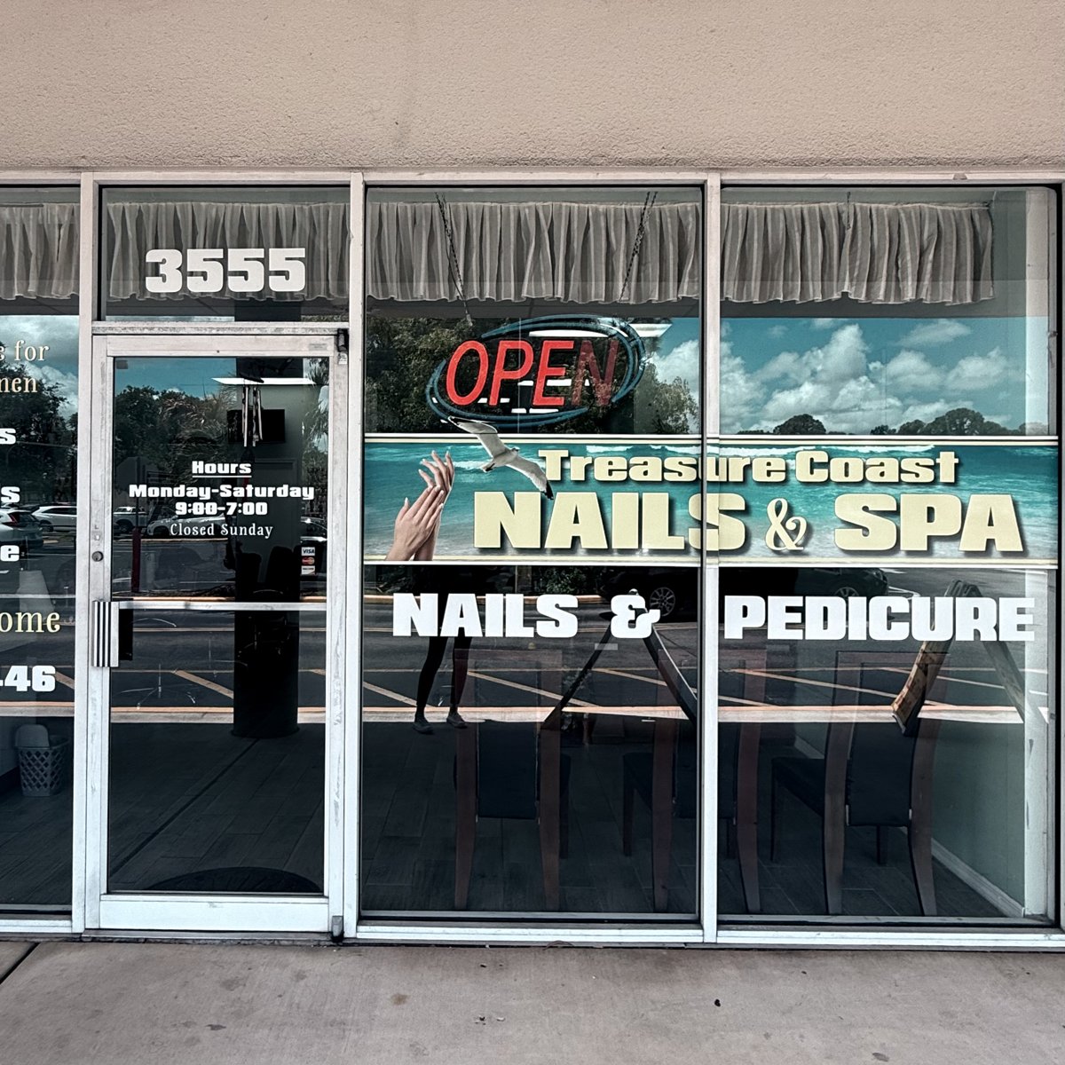 Treasure Coast Nails & Spa salon interior