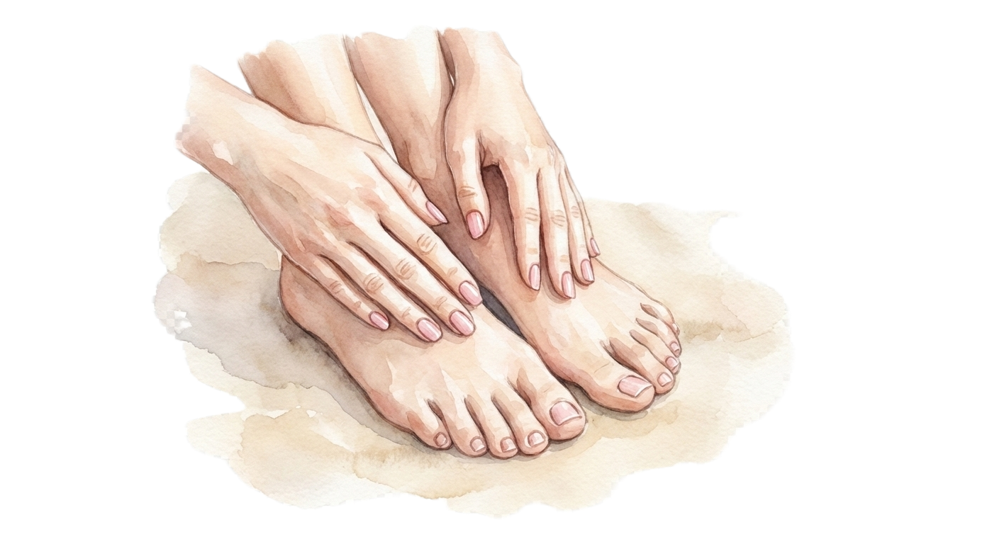 Manicured hands and feet